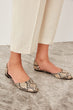Beige Snake Pattern Women