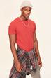 Red Presser Men's Cotton T-Shirt - Neck Short Sleeve Slim Fit