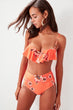 Patterned High Waist Bikini