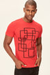 Men Red Men's Slim Fit Printed T-shirts