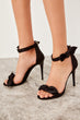 Black Suede Women's High-Heeled Shoes