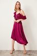 Fuchsia Flywheel Detail Dress