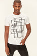 White Men Slim Fit Printed T-shirts