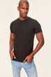 Presser Black Men Cotton T-Shirt - Short Sleeve Neck Pocket Detail