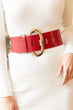 Women Thick Buckle Faux Leather Belt