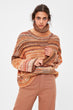 Brown Multi-Color Knitwear Sweater