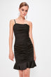 Black Drape Detail Dress