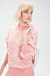 WOMEN-Pink Pattern Knitwear Sweater