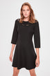 Black Collar Detail Dress