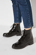 Wrinkled Patent Leather Women Boots