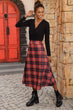 Women Plaid Pattern Circular Skirt