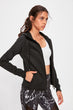 Black Hooded Fitted Sports Jacket