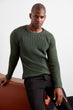 Male Bicycle Neck Textured Sweater New