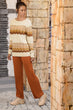 Women Ribbed Sweater Pants