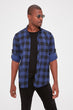 Male Plaid Lumberjack Slim Fit Shirt