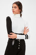 Ecru Handle With Color Block Sweater Pullover