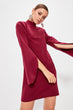 Purple Cloak Sleeve Dress