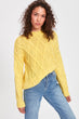 Yellow Pattern Knitwear Sweater