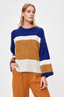 Colorblock İsyapnyol Sleeve Knitwear Sweater