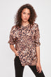 Brown Leopard Print Blouse