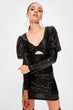 Black Sequined Dress