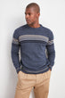 Male Bicycle Neck Textured Sweater