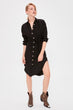 Black Button Shirt Dress