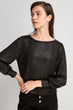 Foil Detailed Knitted Blouse