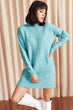 Women Geometric Pattern Soft Textured Sweater Dress