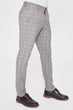 Men Plaid Slim Fit Chino Pants New