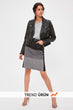 Anthracite With Color Block Denim Skirt