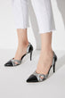 Black Patent Leather Women 'S High-Heeled Shoes