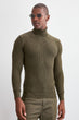 Male Turtleneck Textured Sweater Sweater