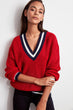 Trendyol WOMEN-Red Ribana Detail Sweater Grunge Acrylic Sweater TWOAW20FV0060