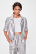 Silver Leafing Knitted Coat