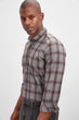Male Slim Fit Lumberjack Plaid Shirt