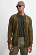 Men Oversize Long-Sleeve V-neck Pockets Front Button Cardigan