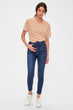 Blue Belt Detailed High Waist Skinny Jeans