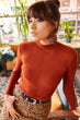 Women Half Turtleneck Geometric Pattern Sweater