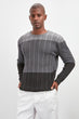 Men Panelled Hair Braided Knitwear Sweater New