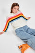 Ecru Sleeve and Body Stripe Knitwear Sweater