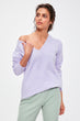 Lilac V Collar Long Sweater Sweater