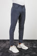 Male 5 Mobile Fish-Back Textured Slim Fit Pants New