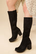 Black Suede Women Boots