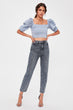Anthracite High Bel Mom Jeans