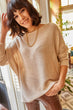 Women Bat Temporary Shed Knitwear Sweater