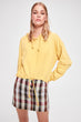 Mustard Pocket Detail Knitted Sweatshirt