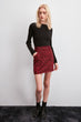 Pattern Suede Knitted Skirt