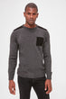 Male Bicycle Neck Shoulder Patchli Sweater New