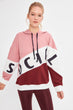Color Block Printed Sports Sweatshirt
